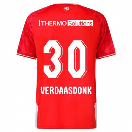 Kandiny Herren Suus Verdaasdonk #30 Rot Heimtrikot Trikot 2023/24 T-Shirt