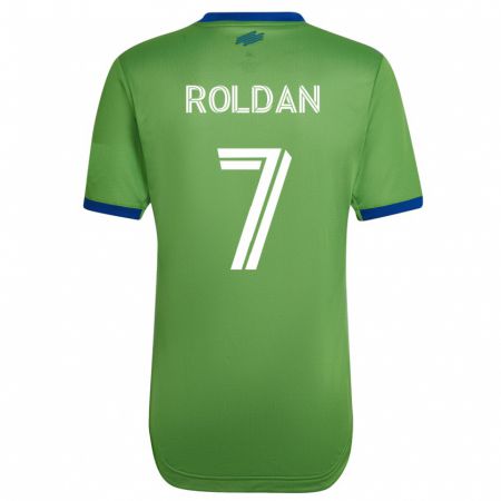 Kandiny Herren Cristian Roldán #7 Grün Heimtrikot Trikot 2023/24 T-Shirt