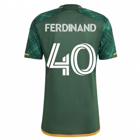Kandiny Herren Keesean Ferdinand #40 Grün Heimtrikot Trikot 2023/24 T-Shirt