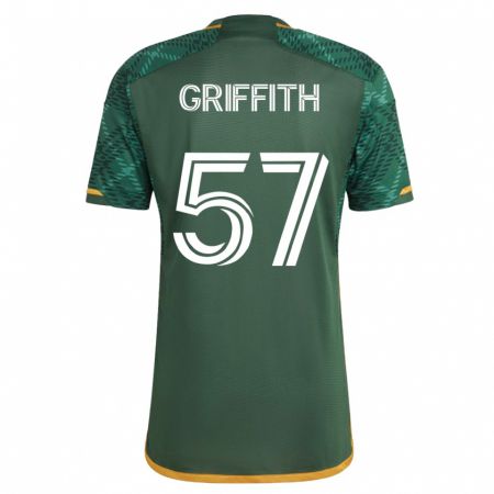 Kandiny Herren Víctor Griffith #57 Grün Heimtrikot Trikot 2023/24 T-Shirt