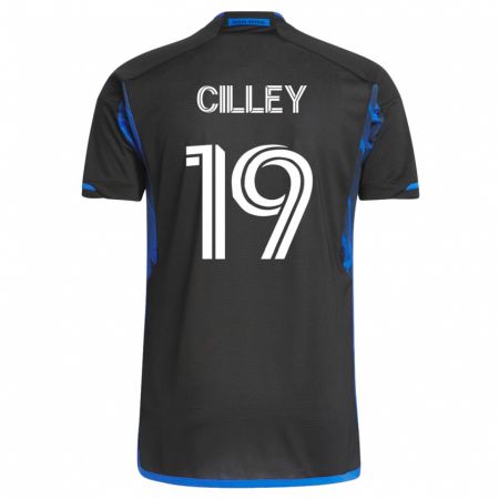 Kandiny Herren Cam Cilley #19 Blau Schwarz Heimtrikot Trikot 2023/24 T-Shirt