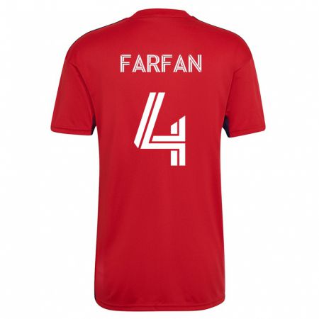 Kandiny Herren Marco Farfán #4 Rot Heimtrikot Trikot 2023/24 T-Shirt