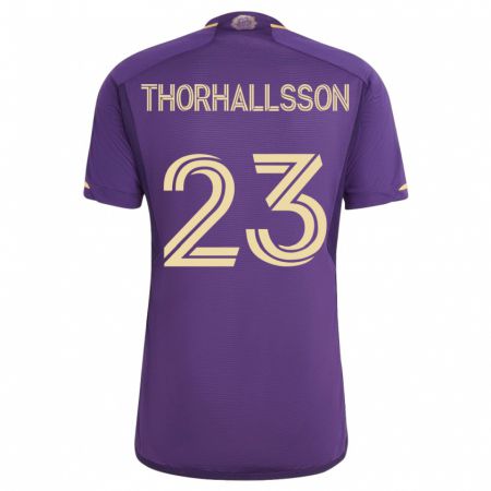 Kandiny Herren Dagur Dan Thórhallsson #23 Violett Heimtrikot Trikot 2023/24 T-Shirt