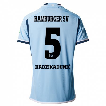 Kandiny Herren Dennis Hadzikadunic #5 Blau Auswärtstrikot Trikot 2023/24 T-Shirt