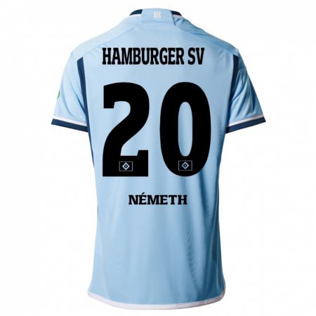 Kandiny Herren András Németh #20 Blau Auswärtstrikot Trikot 2023/24 T-Shirt