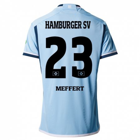 Kandiny Herren Jonas Meffert #23 Blau Auswärtstrikot Trikot 2023/24 T-Shirt