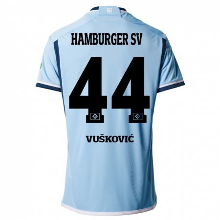 Kandiny Herren Mario Vuskovic #44 Blau Auswärtstrikot Trikot 2023/24 T-Shirt