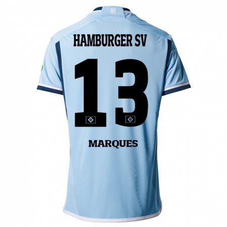 Kandiny Herren Alex Da Graca Marques #13 Blau Auswärtstrikot Trikot 2023/24 T-Shirt