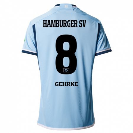 Kandiny Herren Stefan Gehrke #8 Blau Auswärtstrikot Trikot 2023/24 T-Shirt