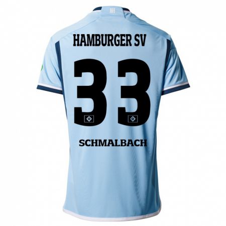 Kandiny Herren Sebastian Schmalbach #33 Blau Auswärtstrikot Trikot 2023/24 T-Shirt