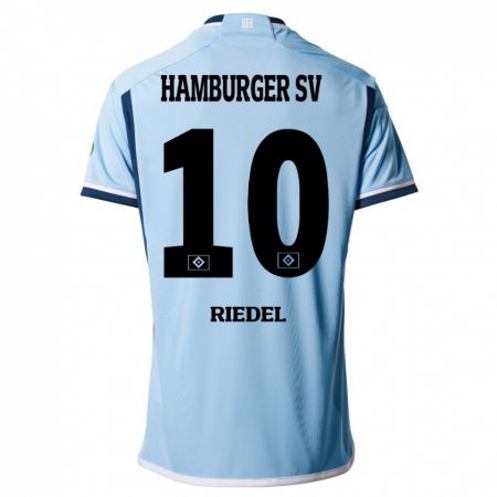 Kandiny Herren Arnaud Riedel #10 Blau Auswärtstrikot Trikot 2023/24 T-Shirt