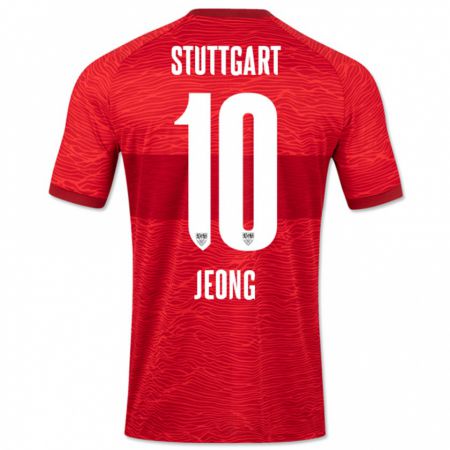 Kandiny Herren Woo-Yeong Jeong #10 Rot Auswärtstrikot Trikot 2023/24 T-Shirt