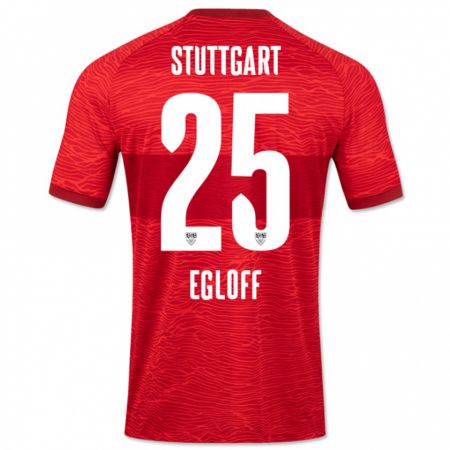 Kandiny Herren Lilian Egloff #25 Rot Auswärtstrikot Trikot 2023/24 T-Shirt