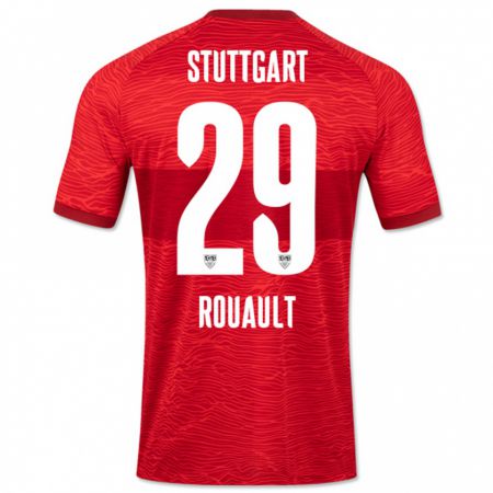 Kandiny Herren Anthony Rouault #29 Rot Auswärtstrikot Trikot 2023/24 T-Shirt