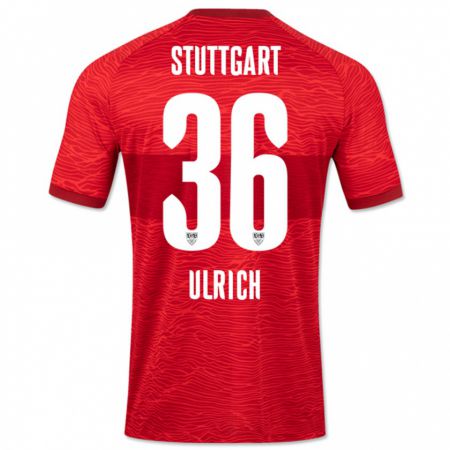 Kandiny Herren Laurin Ulrich #36 Rot Auswärtstrikot Trikot 2023/24 T-Shirt
