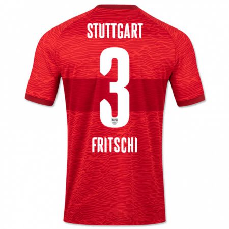 Kandiny Herren Paulo Fritschi #3 Rot Auswärtstrikot Trikot 2023/24 T-Shirt