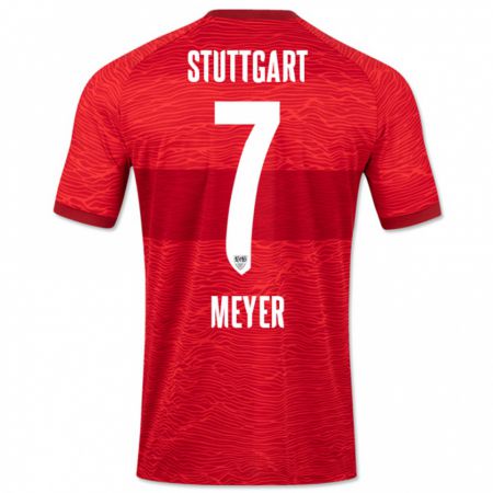 Kandiny Herren Jordan Meyer #7 Rot Auswärtstrikot Trikot 2023/24 T-Shirt