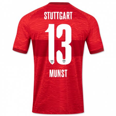 Kandiny Herren Leonhard Münst #13 Rot Auswärtstrikot Trikot 2023/24 T-Shirt