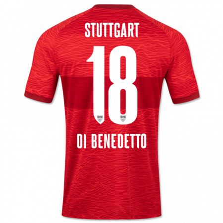 Kandiny Herren Samuele Di Benedetto #18 Rot Auswärtstrikot Trikot 2023/24 T-Shirt