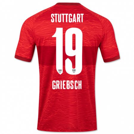 Kandiny Herren Lukas Griebsch #19 Rot Auswärtstrikot Trikot 2023/24 T-Shirt