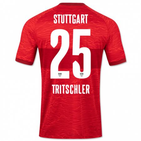 Kandiny Herren David Tritschler #25 Rot Auswärtstrikot Trikot 2023/24 T-Shirt