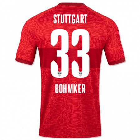 Kandiny Herren Finn Böhmker #33 Rot Auswärtstrikot Trikot 2023/24 T-Shirt