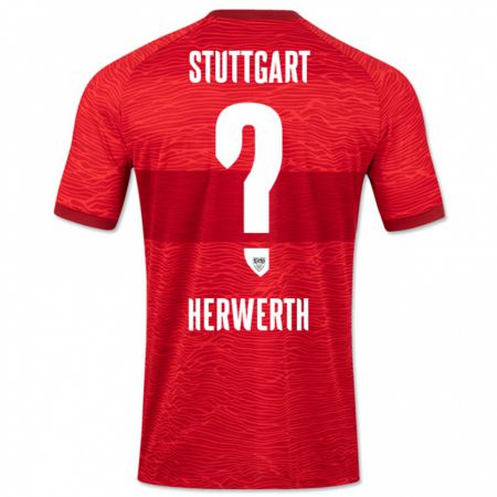 Kandiny Herren Maximilian Herwerth #0 Rot Auswärtstrikot Trikot 2023/24 T-Shirt