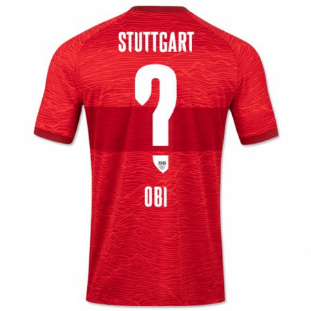 Kandiny Herren Collin Obi #0 Rot Auswärtstrikot Trikot 2023/24 T-Shirt