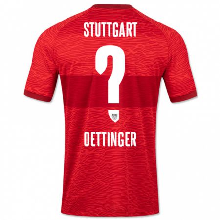 Kandiny Herren Jannik Oettinger #0 Rot Auswärtstrikot Trikot 2023/24 T-Shirt