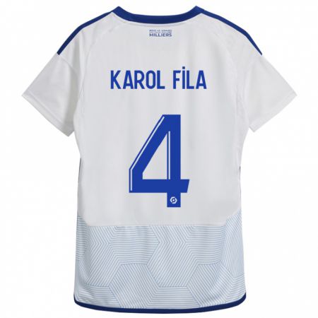 Kandiny Herren Karol Fila #4 Weiß Auswärtstrikot Trikot 2023/24 T-Shirt