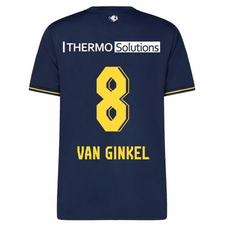 Kandiny Herren Danique Van Ginkel #8 Marine Auswärtstrikot Trikot 2023/24 T-Shirt