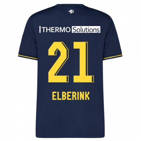 Kandiny Herren Eva Oude Elberink #21 Marine Auswärtstrikot Trikot 2023/24 T-Shirt