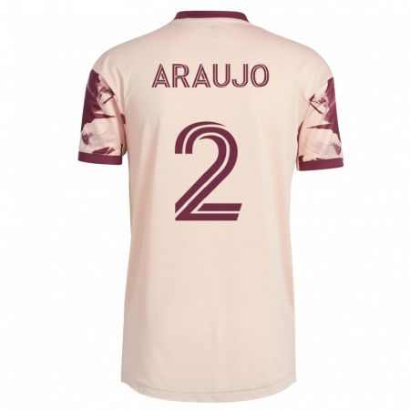 Kandiny Herren Miguel Araujo #2 Cremefarben Auswärtstrikot Trikot 2023/24 T-Shirt