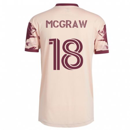 Kandiny Herren Zac Mcgraw #18 Cremefarben Auswärtstrikot Trikot 2023/24 T-Shirt