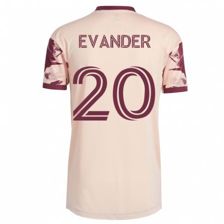 Kandiny Herren Evander #20 Cremefarben Auswärtstrikot Trikot 2023/24 T-Shirt