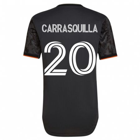 Kandiny Herren Adalberto Carrasquilla #20 Schwarz Auswärtstrikot Trikot 2023/24 T-Shirt