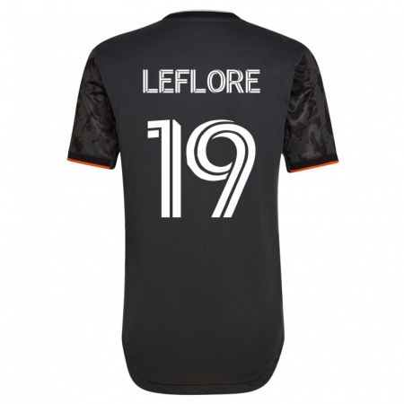 Kandiny Herren Isaiah Leflore #19 Schwarz Auswärtstrikot Trikot 2023/24 T-Shirt