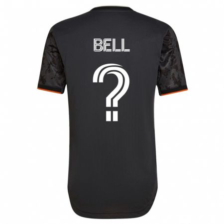 Kandiny Herren Jahmani Bell #0 Schwarz Auswärtstrikot Trikot 2023/24 T-Shirt