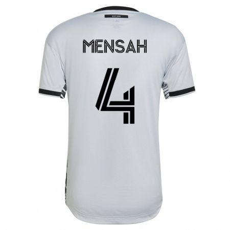 Kandiny Herren Jonathan Mensah #4 Weiß Auswärtstrikot Trikot 2023/24 T-Shirt