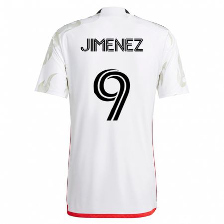 Kandiny Herren Jesús Jiménez #9 Weiß Auswärtstrikot Trikot 2023/24 T-Shirt