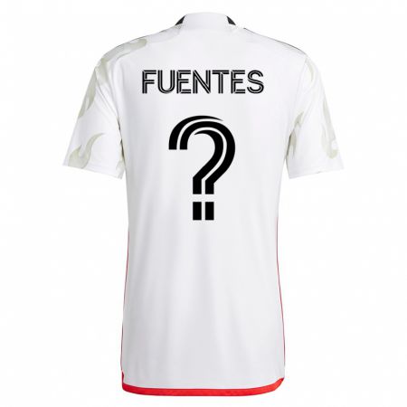 Kandiny Herren Josue Fuentes #0 Weiß Auswärtstrikot Trikot 2023/24 T-Shirt