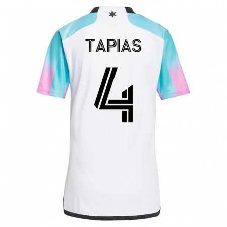 Kandiny Herren Miguel Tapias #4 Weiß Auswärtstrikot Trikot 2023/24 T-Shirt