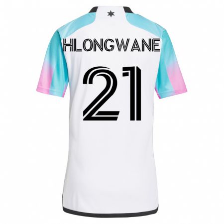 Kandiny Herren Bongokuhle Hlongwane #21 Weiß Auswärtstrikot Trikot 2023/24 T-Shirt