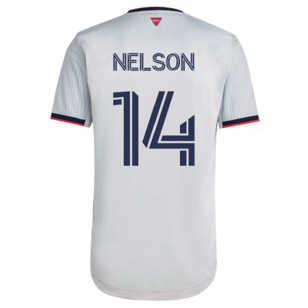 Kandiny Herren John Nelson #14 Weiß Auswärtstrikot Trikot 2023/24 T-Shirt