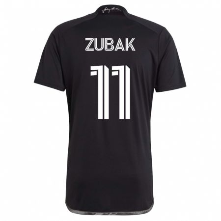 Kandiny Herren Ethan Zubak #11 Schwarz Auswärtstrikot Trikot 2023/24 T-Shirt