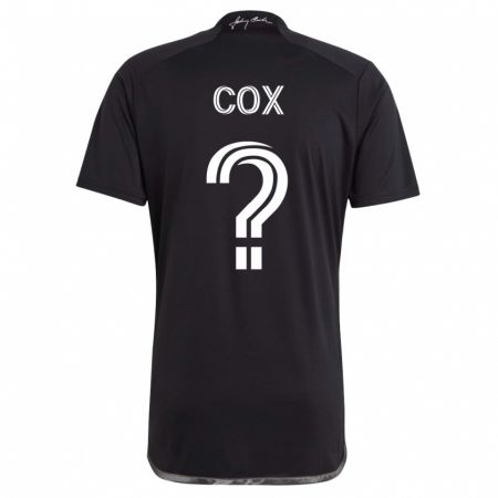 Kandiny Herren Justin Cox #0 Schwarz Auswärtstrikot Trikot 2023/24 T-Shirt