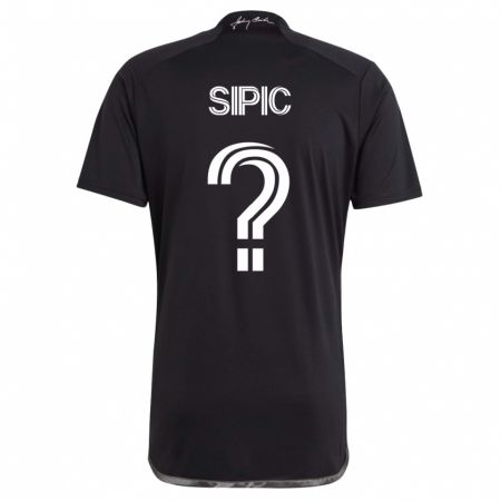Kandiny Herren Adem Sipić #0 Schwarz Auswärtstrikot Trikot 2023/24 T-Shirt