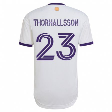 Kandiny Herren Dagur Dan Thórhallsson #23 Weiß Auswärtstrikot Trikot 2023/24 T-Shirt