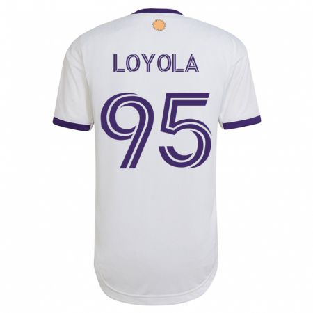 Kandiny Herren Favian Loyola #95 Weiß Auswärtstrikot Trikot 2023/24 T-Shirt