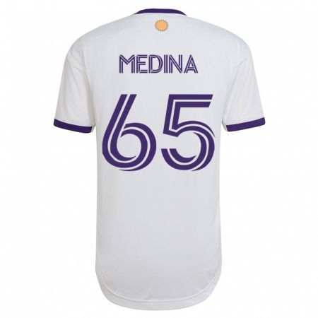Kandiny Herren Cristian Medina #65 Weiß Auswärtstrikot Trikot 2023/24 T-Shirt